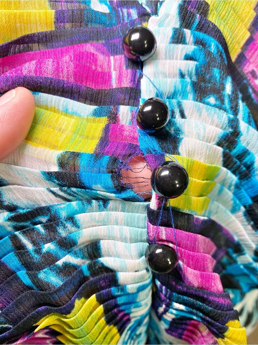 Banana Monkey Y2K Abstract Ruffle Halter Top